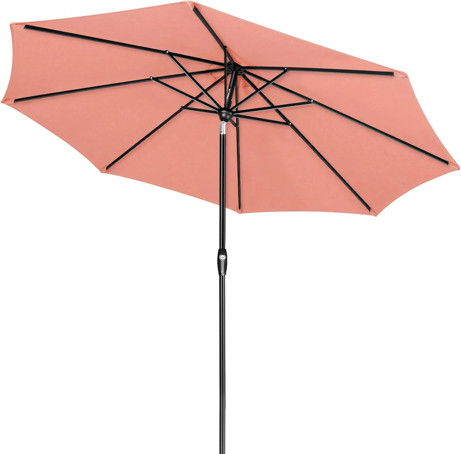 9ft Outdoor Table Umbrella with Auto Tilt and Crank,Large Sun Umbrella with Sturdy Pole&Fade resistant canopy,Easy to 32