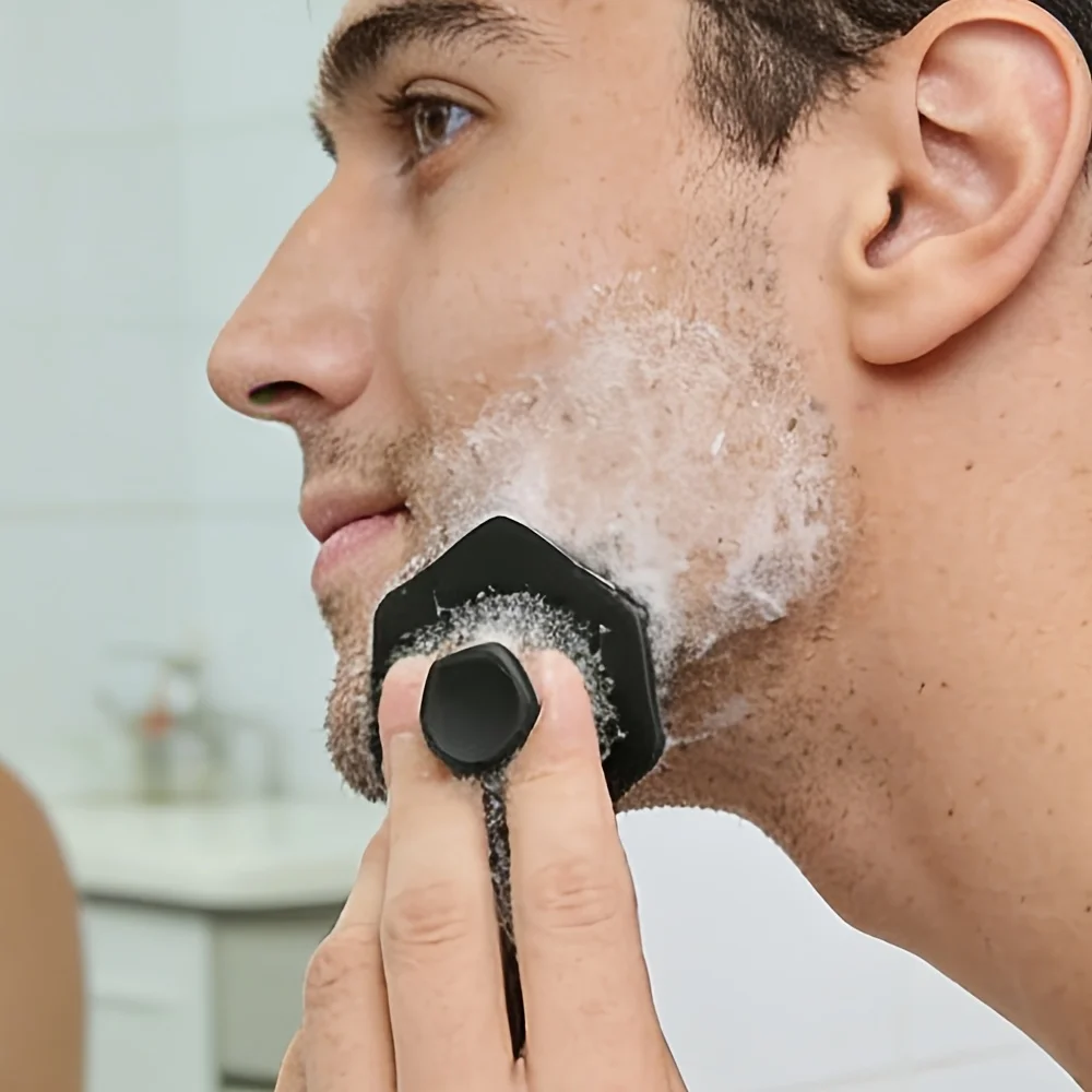 2-piece exfoliating back brush set, with hexagonal face brush, multi-purpose shower cleaning tool, for smooth skin