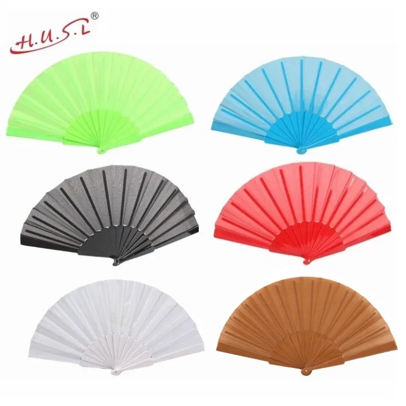 HUSL plastic fans 23 CM, fans for events, details for guests, wedding gifts, parties, communion or christening