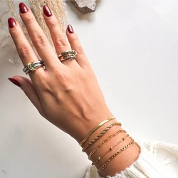 Yori Original Stainless Steel Gold Color Ring 2024 Colorfast Popular Party Personalized Exaggerated Charms Jewelry Women