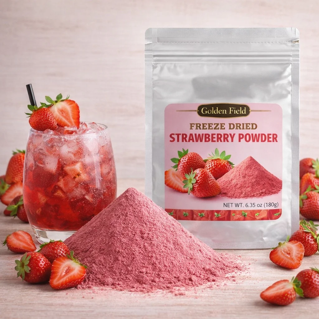 Strawberry Powder, Freeze Dried Fruit Powder, Pure, Fine Texture, Additive-Free, From Strawberries, 6.35oz