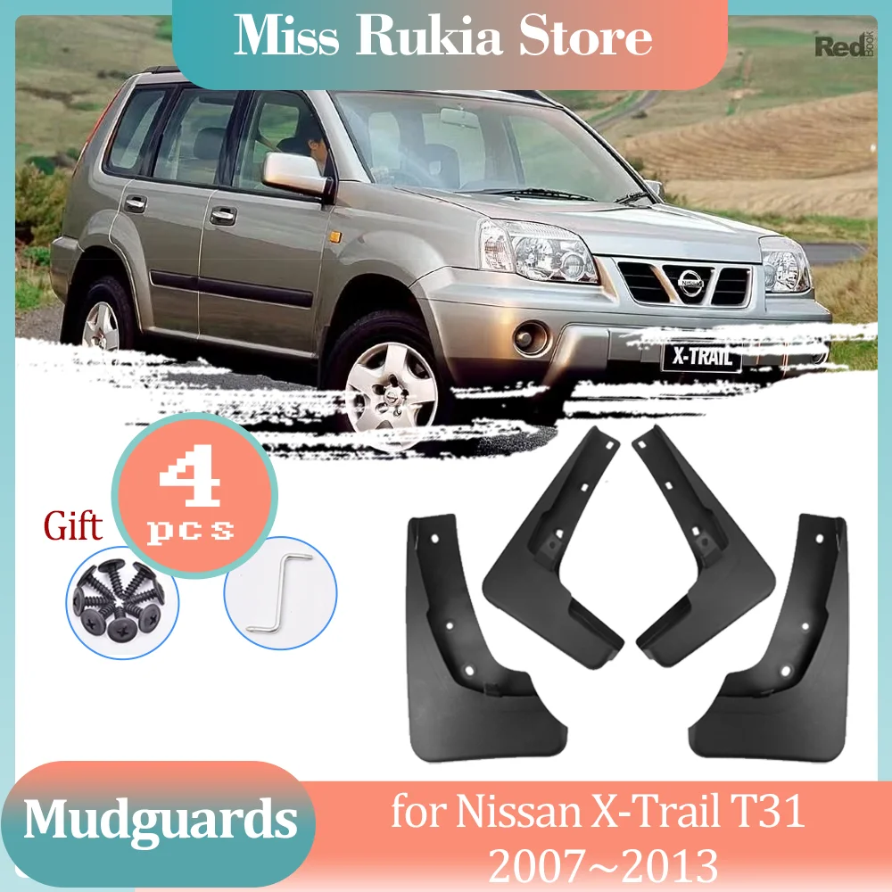 

4 шт. брызговики для Nissan X-Trail T31 2007~2013 2008 2009 2010 2011 2012 брызговики, расширители крыльев, спойлеры, передние и задние защитные щитки, аксессуары