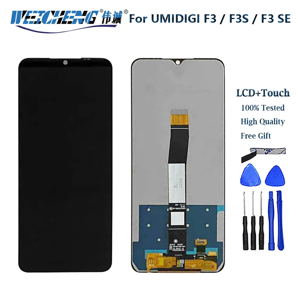 100% Tested For UMIDIGI F3 F3S F3 SE LCD Display Touch Screen Digitizer Replacement For UMIDIGI F3 5G F3S F3SE LCD Repair Parts