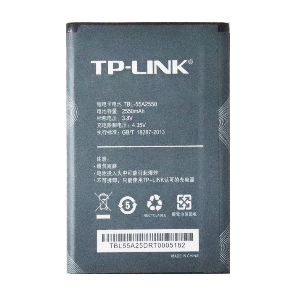 New 100% Original 2550mAh TBL-55A2550 Battery For TP-LINK M7350 TL-TR961 2500L 4G LTE WIFI Router Hotspot Modem Batteries