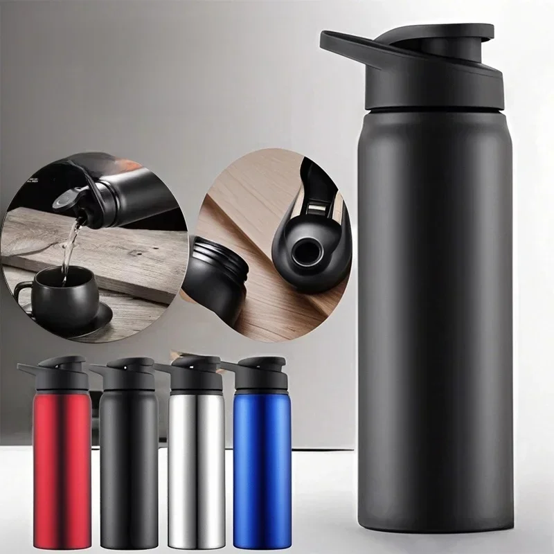 AliExpress NONE Metal Sports Bottles with Snap Lid Portable Bike Water Bottle Reusable Travel Bottles with Handle Bulk Pack for Gym Hiking Sport