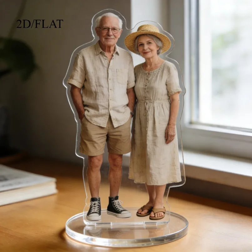 2D Small Standing Card, Made of Acrylic Material That Is Not Easy to Deform, Suitable as a Decoration for Party Scenes, Desks, a
