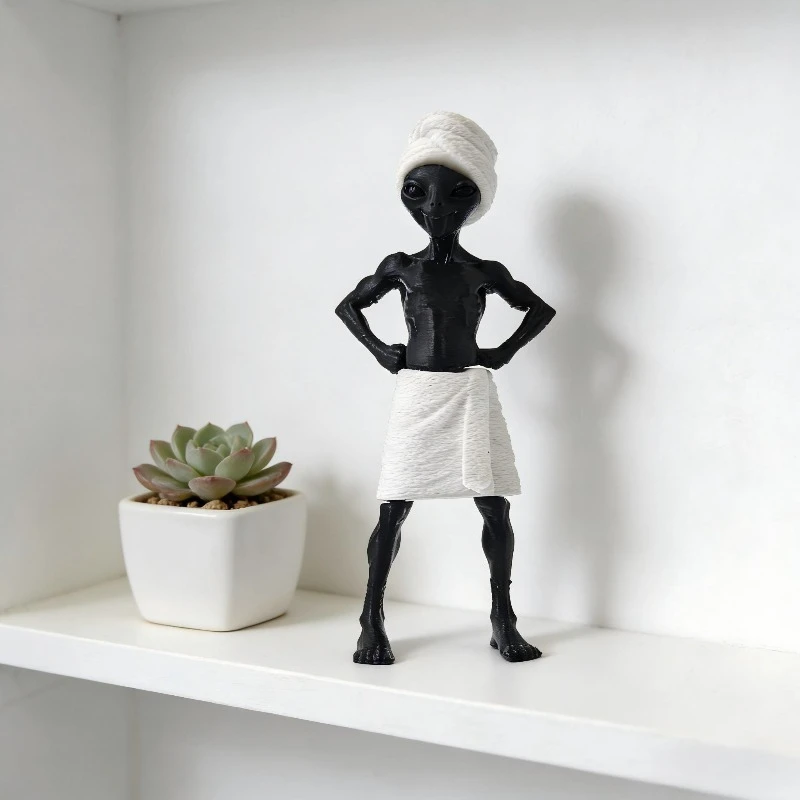 1 Piece of Alien-Shaped Ornament, an Excellent Desktop Decoration It Can Be Placed on a Desk, Dresser, Bookshelf, or Entryway, Making It a Perfect Gift for Classmates and Friends, Suitable for Occasions Like Father's Day, Mother's Day, and Easter, Valentine's Day, Christmas, and as a Gift (Collectible Statue), (Statue Ornament) Ideal for Halloween, Thanksgiving, or Christmas Gifts, or as a Giveaway.