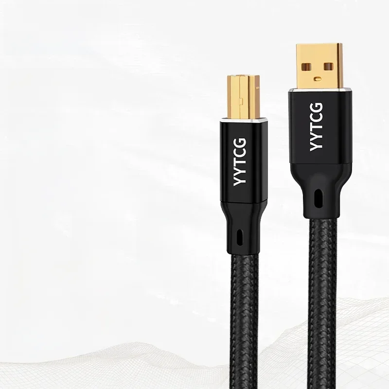 Kabel USB DAC YYTCG A do B, C do B, C do C, posrebrzany, pozłacany, ekranowany kabel do transmisji danych dla DAC, wzmacniacza, interfejsu audio — zdjęcie produktu 7