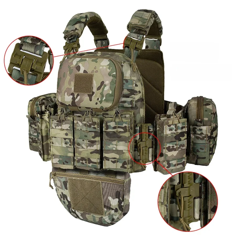 Trainingsvest met snelsluiting Trainingsvest Molle multifunctionele outdoorvestuitrusting - afbeelding 2
