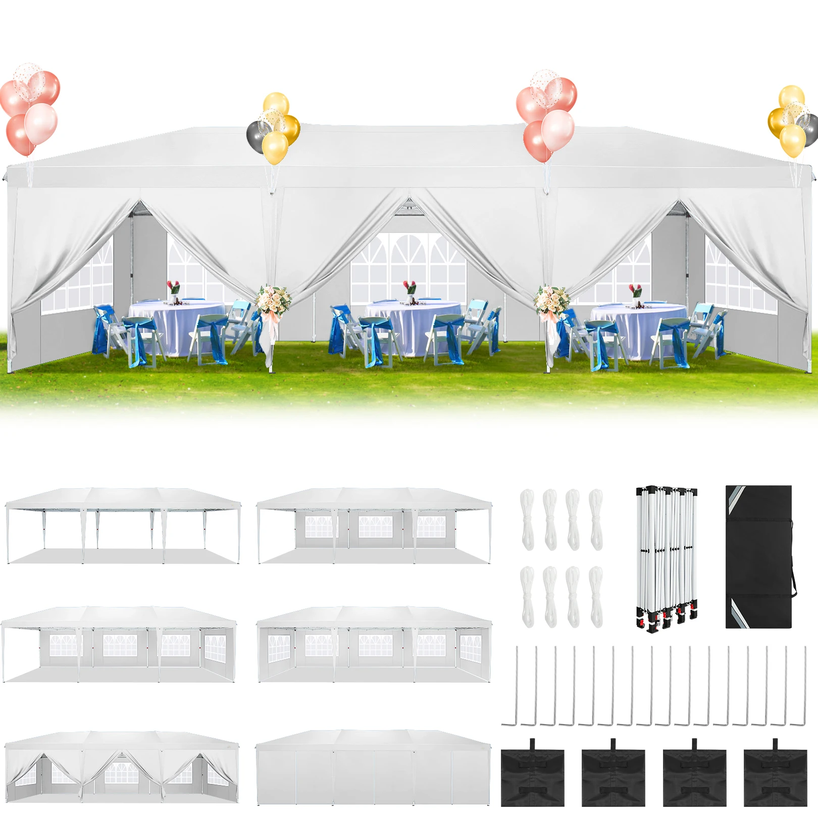 Gazebo Pop Up - TOOLUCK 10x30 Pop Up Canopy Tent