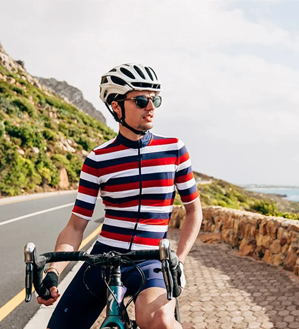 AliExpress NONE Cafe Du Cycliste Men Summer Short Sleeve Jersey Bike Jacket Quick Dry Cycling Clothes Triathlon top Sweat proof Maillot Ciclismo