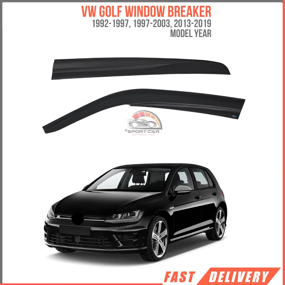 

FOR VW GOLF 1992-1997, 1997-2003, 2013-2019 Sport Style glass spoiler 4 pieces car rain protection fast shipping-Free Shipping