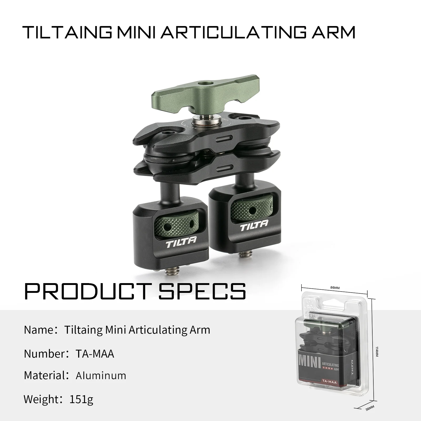 TILTA TA-MAA Tiltaing Mini Articulating Arm Tay Magic Bóng Đầu Cố Định Chân Đế Vỏ Đậu Đa Năng Chân Đế Tay Magic