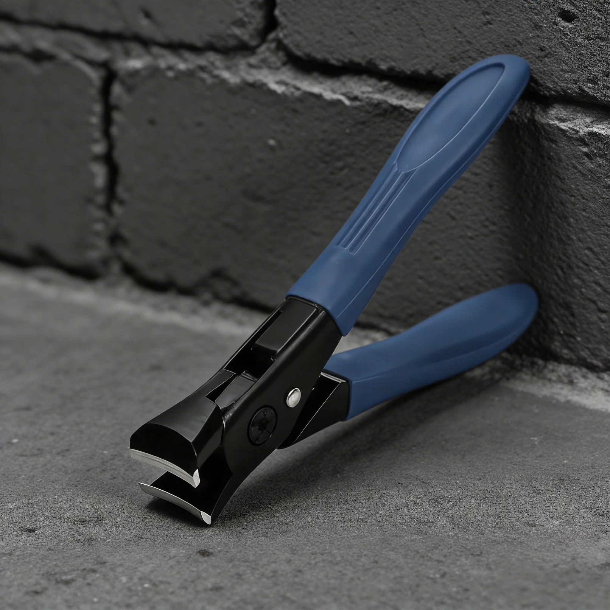 1PC Blue Large Opening Nail Clipper - Sturdy Splash Proof Tool for Thick Hard Toenails Family Use