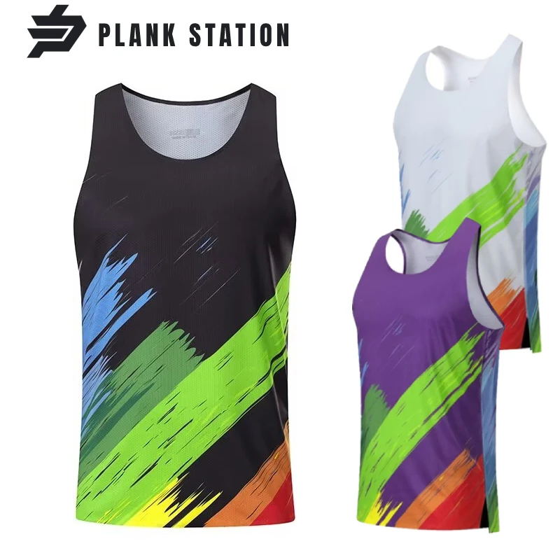 

New Collection Running Vest For Men Tank Top Sleeveless Shirts Jogging Climling Gym Cycling Sports Breathable