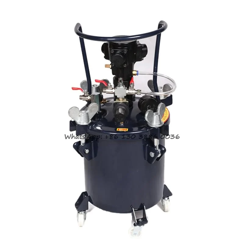 30L Regulator Agitator Feed Paint Pot Tank Mixer Pneumatic Stirring Mixing Pressure Tank for Painting Compressed Air Sprayer