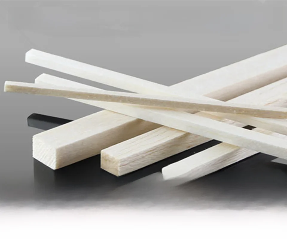 500mm lange 2x2/3x3/4x4/5x5/6x 6/8x8mm Vierkante lange houten bar AAA + Balsahout Sticks Strips voor vliegtuig/ boot DIY model - afbeelding 2