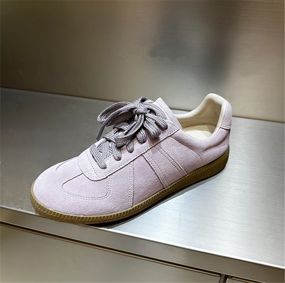 New Genuine Leather Sneakers Cross-tied Comfort Casual Flats Shoes Woman High Quality Sport Shoes Female Sneakers