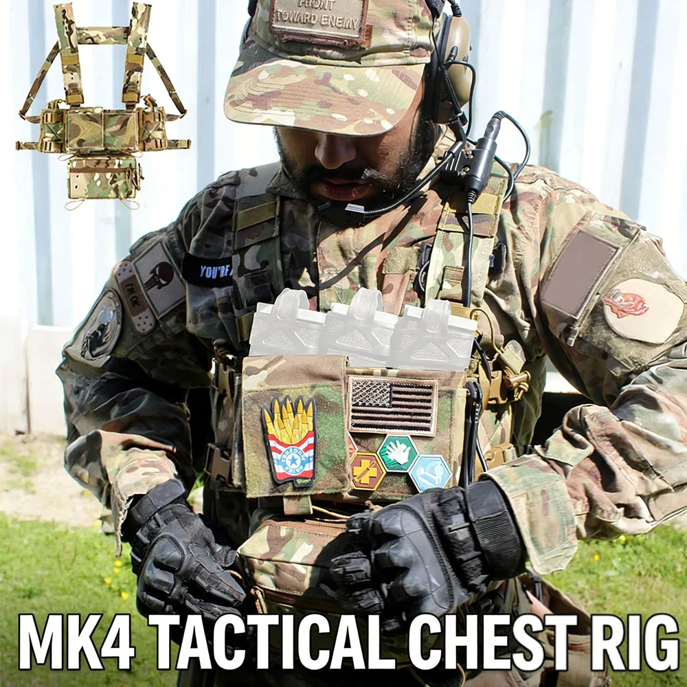 

Tactical Micro Chest Rig with 9mm Magazine Insert Radio Sack Pouch ,Dangler Pouch,Outdoor Molle Magazine Pouch Chest Bags