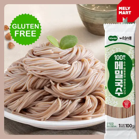 순솔 100% 메밀국수 1kg (100g x 10봉) 10인분 소바 글루텐프리 건면 모밀 다이어트 건강식 저칼로리 무첨가물 무가당 제로슈가 무가당