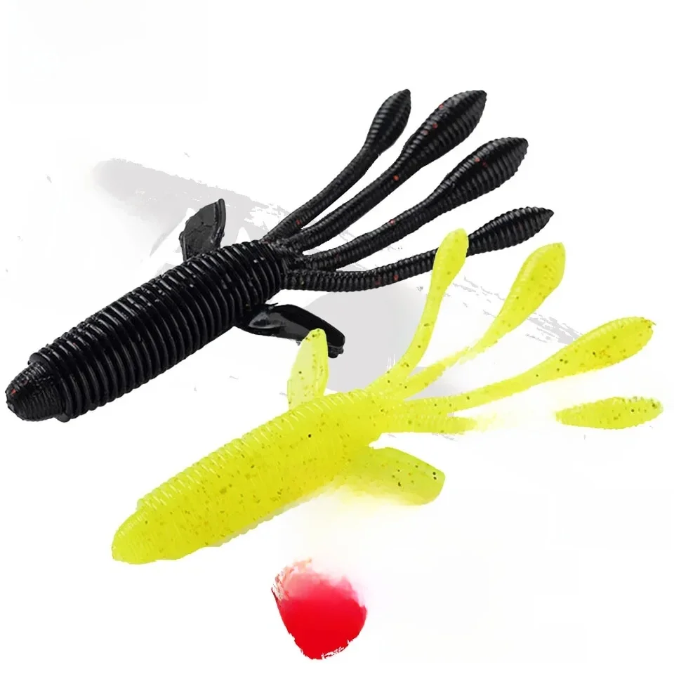 WALK FISH 10 pièces 8 cm 3g crevette leurre de pêche souple crevette sicile artificielle appâts souples plate-forme de pêche Wobblers pour brochet artificiel