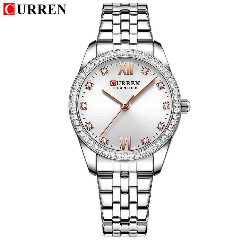 

CURREN Luxury Brand Fashion Quartz Watches Womens Charming Wristwith Creative Stainless Steel Bracelet Watch Clock Female