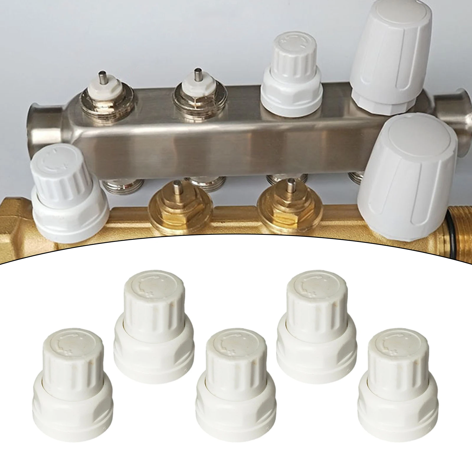 5Pcs Radiator Valve Caps Swivel in adjustable Durable waterproof Direct Replacement for Household Living Room Hotel Winter