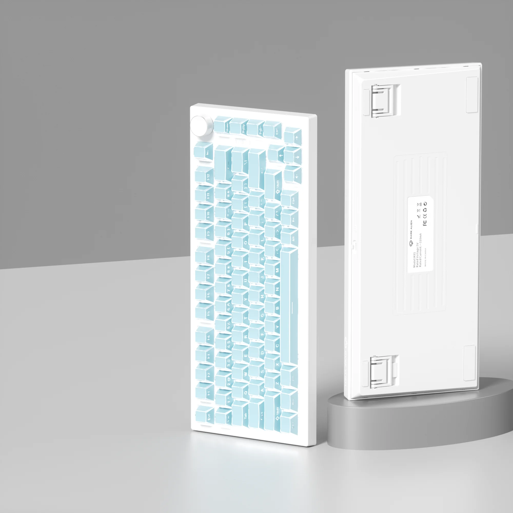 

97-Key Blue Gradient Side-Printed PBT Keycap Set – OEM Profile, Heat-Stamped Process