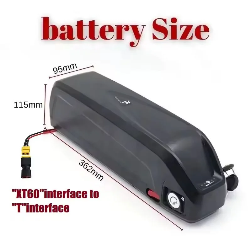 Hailong 48V 20000mAh E-Bike Lithium-Akku, EU-Lager 7-Tage-Lieferung, Xt60-T-Stecker-Umwandlungsadapter, wasserdichter Ersatzakku für Elektrofahrrad + Ladegerät