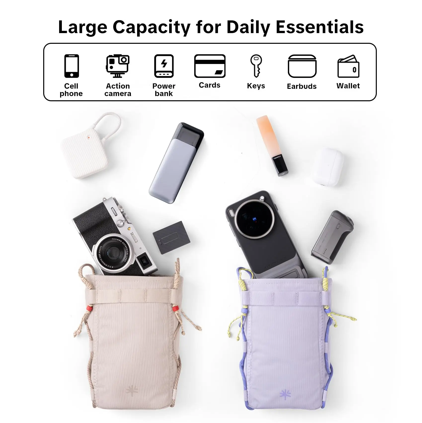 PGYTECH OneGo Small Crossbody Mobile Purse Casual Style Built‑in Lens Cloth Adjustable Strap FOR Outdoor Daily Travel Carry
