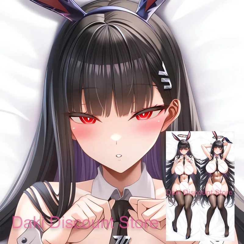 Dakimakura Bunny Rio Blue Archive Anime Double-Sided Print Life-Size Body Pillow Cover Pillowcase Gift