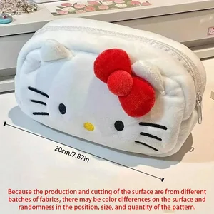 Sanrio Hello Kitty Plush Storage Bag Cosmetics Bag Case Pencil Hello Kitty Plush Storage Bag Sanrio Accessories new 12 Main Sales things from Hello Kitty - №7