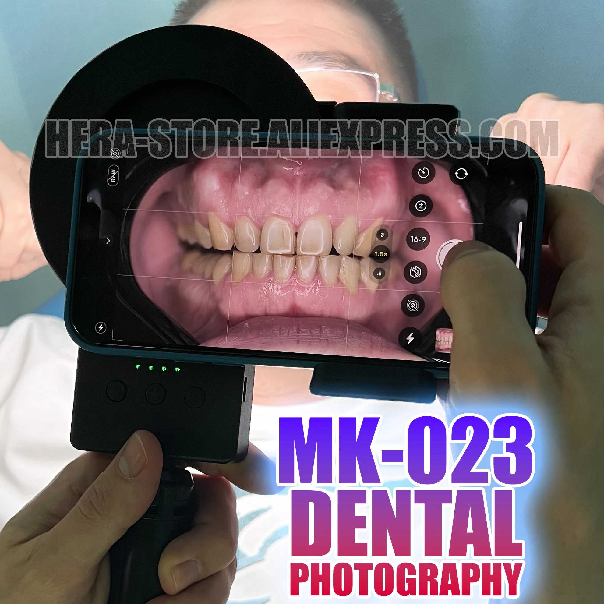 Dental Photography Light For Dentistry Treatment Photo And Video For Mobile Phone, Adjustable Color Temperature and Brightness