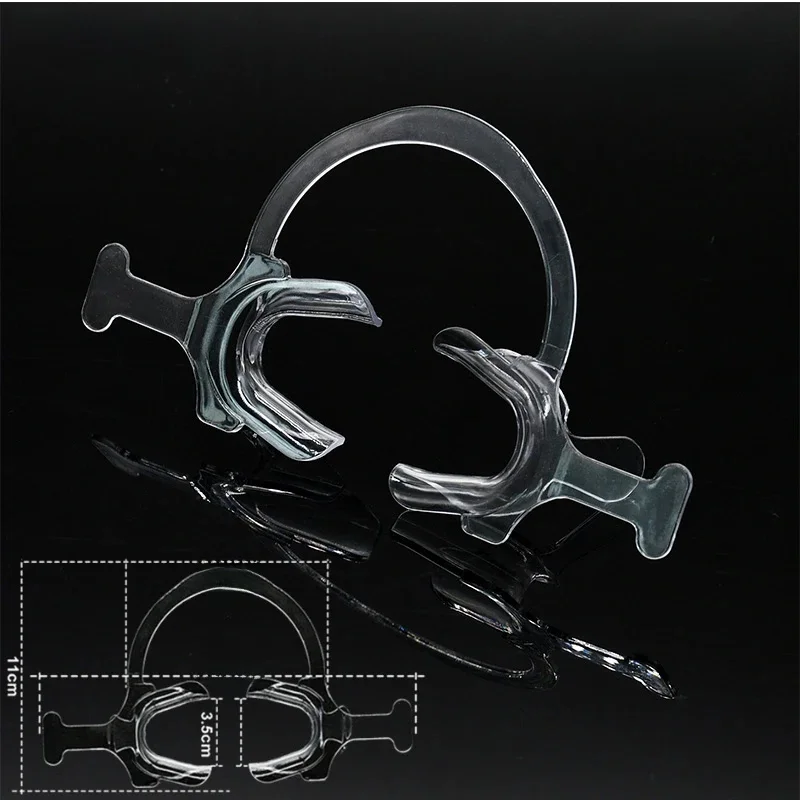 Écarteur de joues et de lèvres en forme de C, ouvre-bouche dentaire en plastique, dent transparente, lèvre intra-orale avec poignée, outil de dentiste, 1 pièces