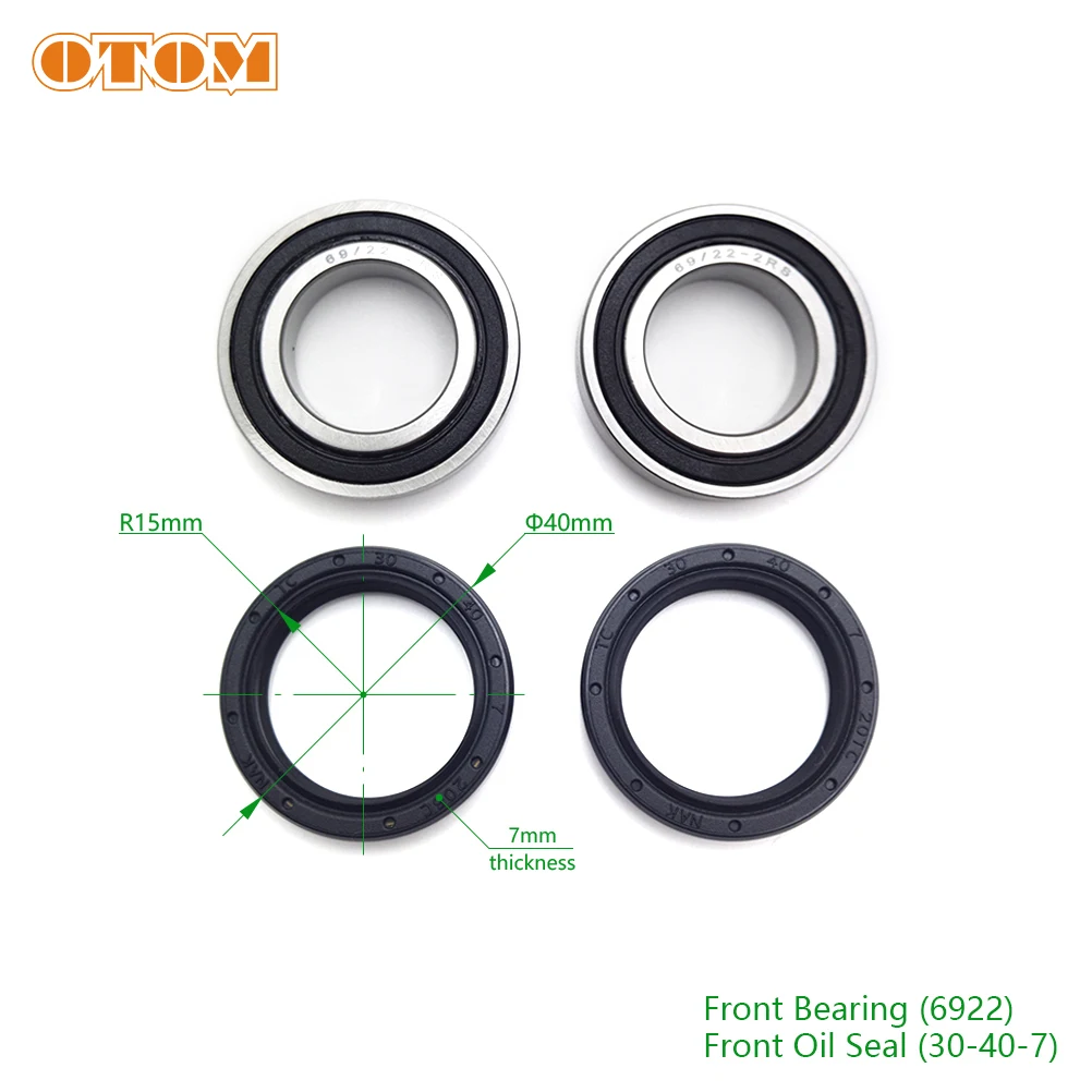 OTOM moto 6922 cuscinetto ruota anteriore 30*40*7 Kit paraolio mozzo per YAMAHA YZ125 250 YZF250 400 426 450 accessori Motocross