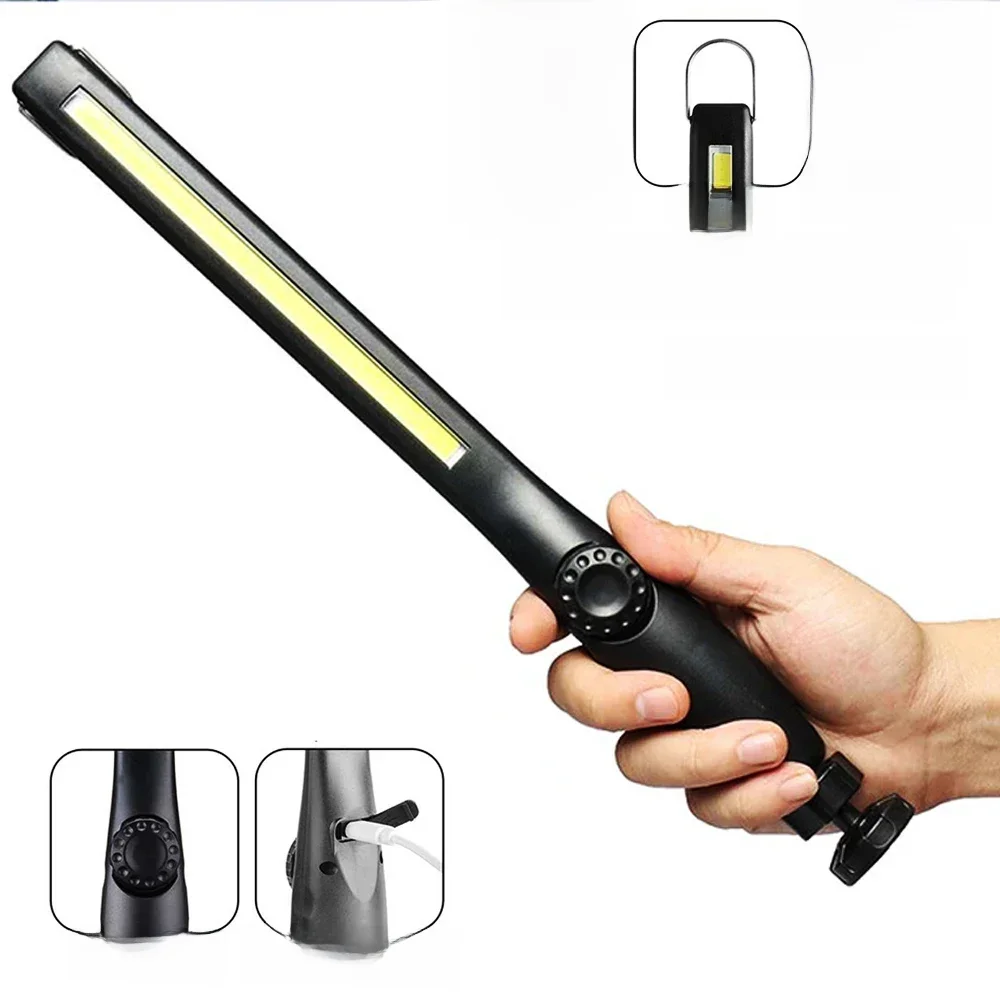 Lampa robocza LED COB z możliwością ładowania przez USB Przenośna magnetyczna bezprzewodowa lampa inspekcyjna do naprawy samochodów w nagłych wypadkach w pomieszczeniach domowych — zdjęcie 2
