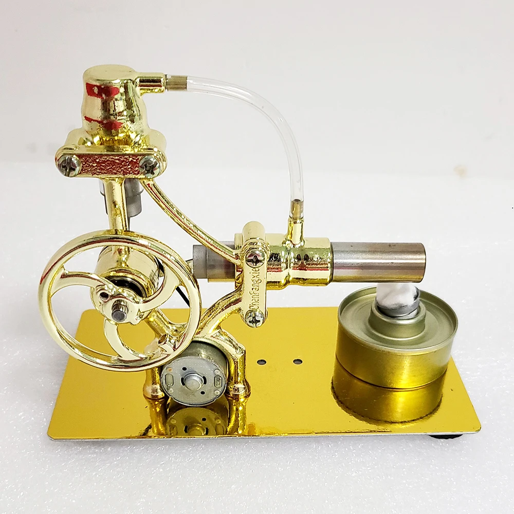 Hot Air Single Cylinder Stirling Engine Model Miniature Steam Power Generator Scientific Power Generation Experiment Toy