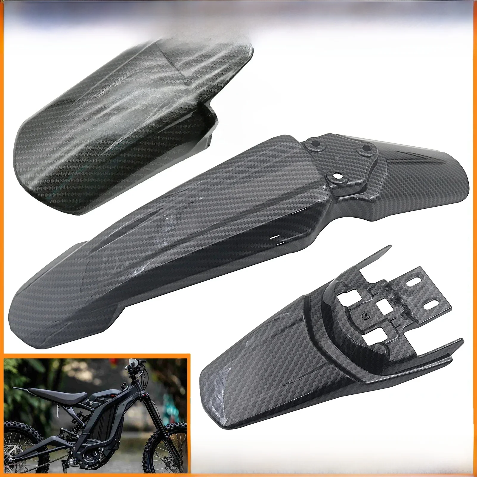 AliExpress NONE Motorcycle Front Rear Wheel Mudguards Fender For Segway X260 X160 For Surron Light Bee X & Light Bee S Electric Bike Refit Parts