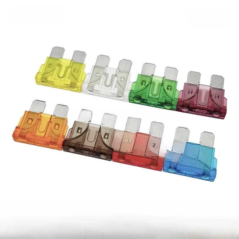 Fusible à lame ATC ATO Standard moyen, 10 pièces, broche en Zinc 1A 2A 3A 4A 5A 7.5A 10A 15A 20A 30A 40A 50A réaménagée pour voiture et camion