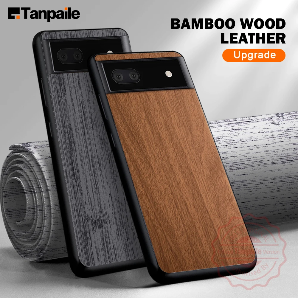 

Shockproof Bamboo Wood Walnut Leather Phone Case For Google Pixel 7 8 8A Pro 6a 6 Fold Case Luxury Back Cover Bumper Capa