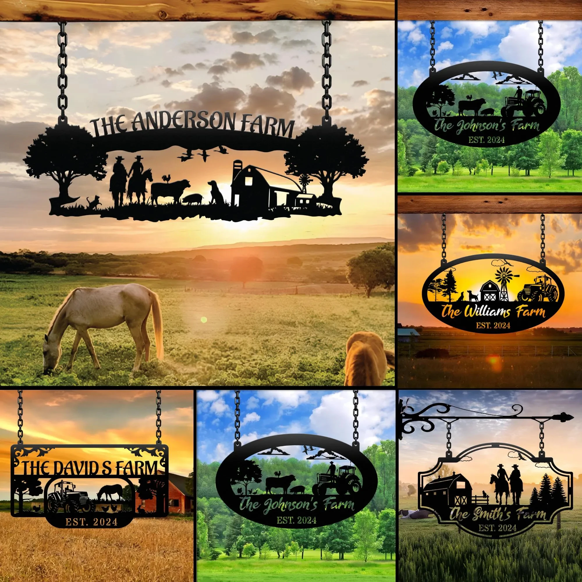 

Personalized Your Metal Farm Sign, Farmhouse Metal Sign, Custom Ranch Sign, Farmhouse Decor, Farmer Gift, Farm Gate Sign