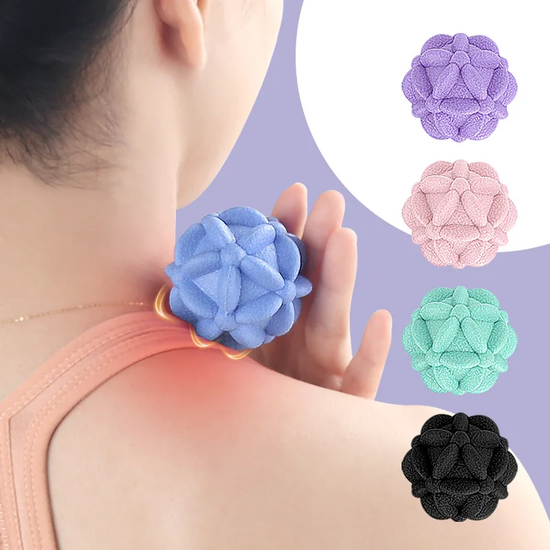 5PCS morbido elastico solido petalo Fascia Ball per il rilassamento delle gambe massaggiatore per il corpo massaggio Fitness rullo muscolare per fascite plantare