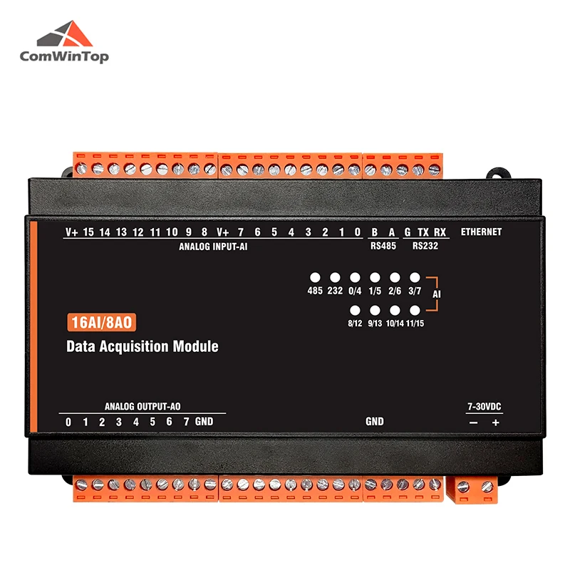 CWT-MB328J 16AI+8Ao RS485 Ethernet Modbus Tcp Rtu Analog Output IO Module