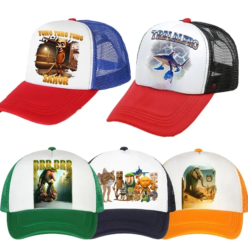 Casquette de Baseball cerveau italien drôle Meme animaux chapeau à visière enfant adulte été Sport de plein air ombre Bonnet décontracté mode cadeau