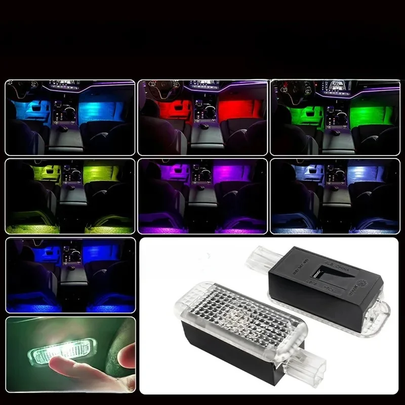 LED Car Footwell Lights Bulb Interior Atmosphere Decorative Lamp Akcesoria do SEAT Leon 5F MK3 2013 2014 2015 2016 2017 2018 — 2