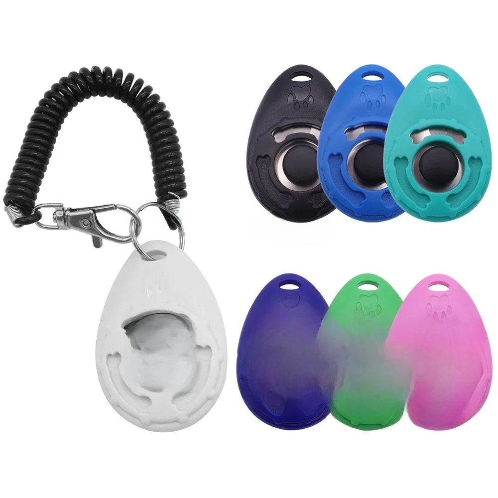 Clicker d'entraînement pour chien, chat, chien, entraîneur de clic, divers styles, aide, bracelet réglable, son, porte-clés, répulsif pour chien, produit pour animaux de compagnie
