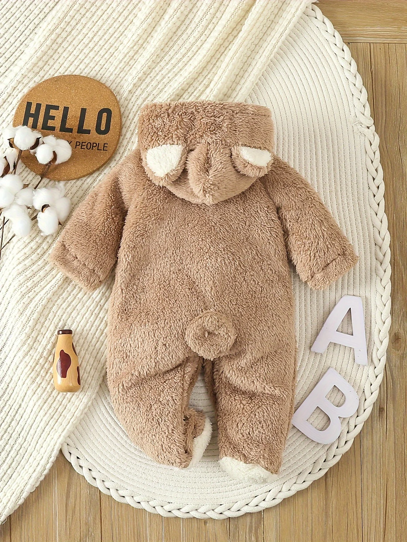 Newborn Baby Rompers Spring Autumn Warm Fleece Baby Boys Costume Baby Girls Clothing Animal Baby Pajamas Hooded Jumpsuits 0-1Y