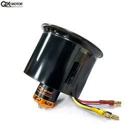 QX-Motor 70mm EDF 6 wentylator kanałowy z bezszczotkowym silnikiem QF2827 wykorzystuje 4S 6S do zdalnego sterowania akcesoria zabawkowe