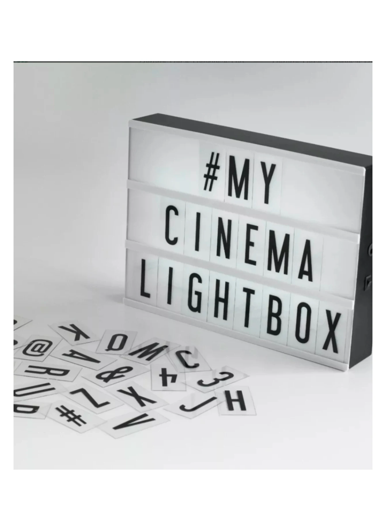 Lightbox decorativo con abecedario Letrero luminoso para personalizar mensajes