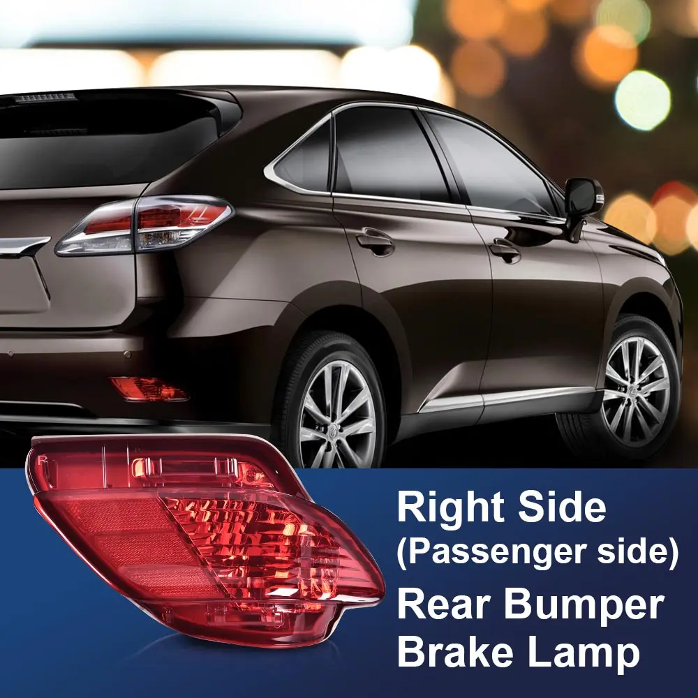 

Rear Bumper Brake Light Right Side Fit for Lexus Rx270 Rx350 Rx450H 2010-15 Red Lens Sequential Turn Signal Light Car Outer Supp